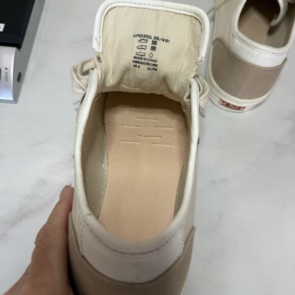 Taos Women’s Super Soul Sneaker Size 8 Natural Distressed Canvas Shoe No Insoles - Picture 7 of 12